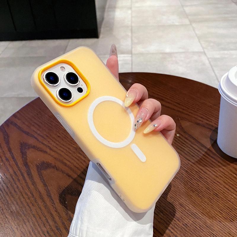 Роскошный Чехол 2-в-1 Candy Color с Magsafe для iPhone 17 Air 16 15 14 13 12 Pro Max Plus, Магнитный, Для Беспроводной Зарядки, Матовый, Мягкий