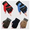 Men's Tactical Half-Finger Gloves: Non-Slip, Wear-Resistant, Shock-Absorbing for Fitness, Cycling, and Weightlifting.