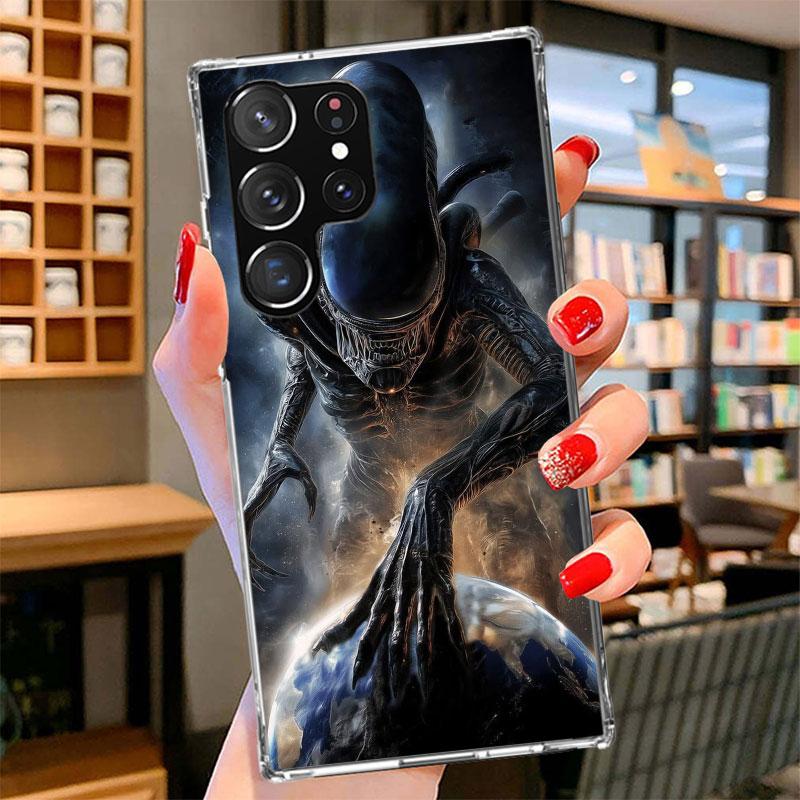 Крутой чехол для телефона A-Alien X-Xenomorph для Samsung Galaxy S26 S25 Edge S24 Ultra S23 S22 Plus S21 S20 FE Мягкий чехол-бампер Galaxy S