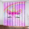 2 Panels Rainbow Horse Unicorn Light-filtering Curtains Kids Room Curtains Boys Girls Bedroom Living Room Decorative Curtains