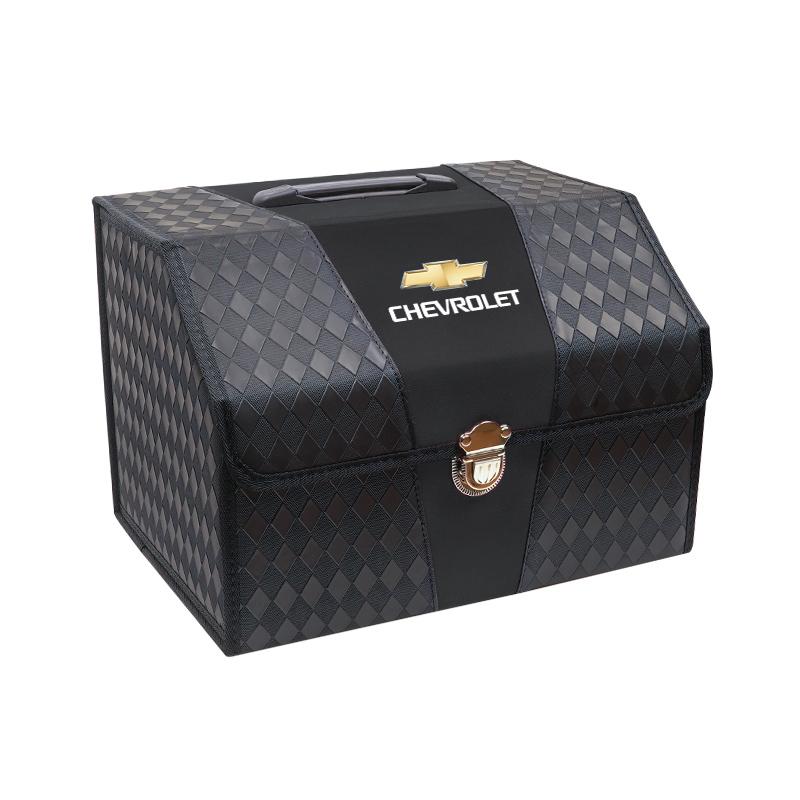 Leather Car Storage Box Trunk Foldable Portable Multiuse Bag For Chevrolet Spark Captiva Cruze Tracker Epica SS Z71 Sail Camaro