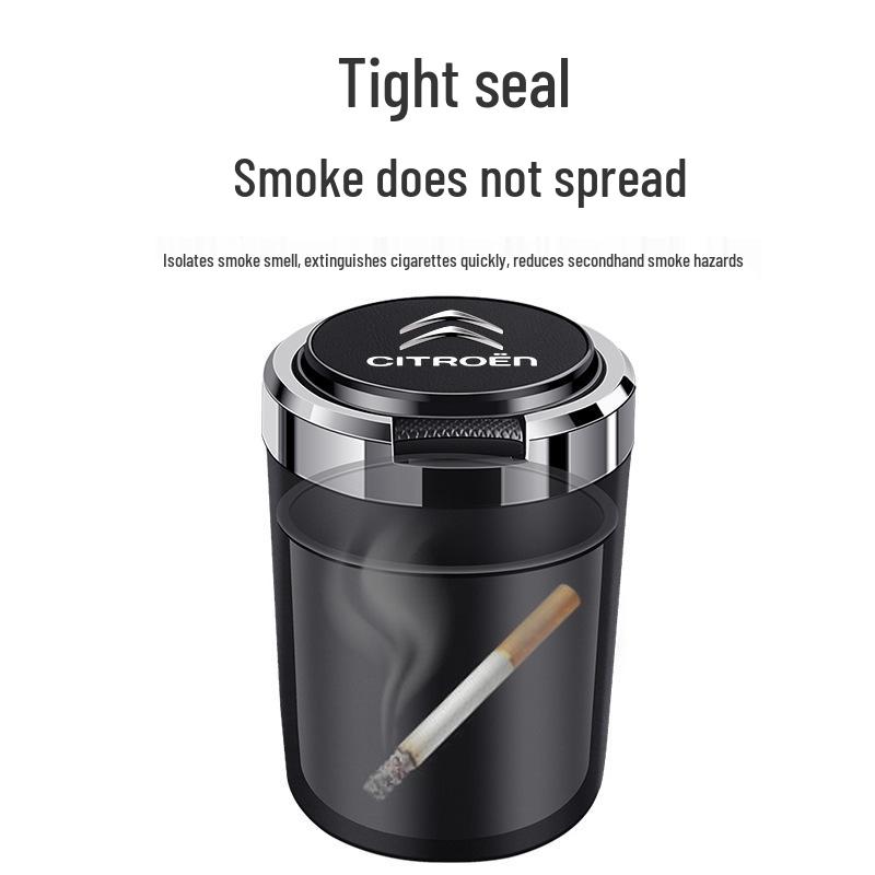 Citroen Car Ashtray with Metal Liner and Flame Retardant - Fits C3-XR, Elysée, C4L, Versailles, C5, XC6