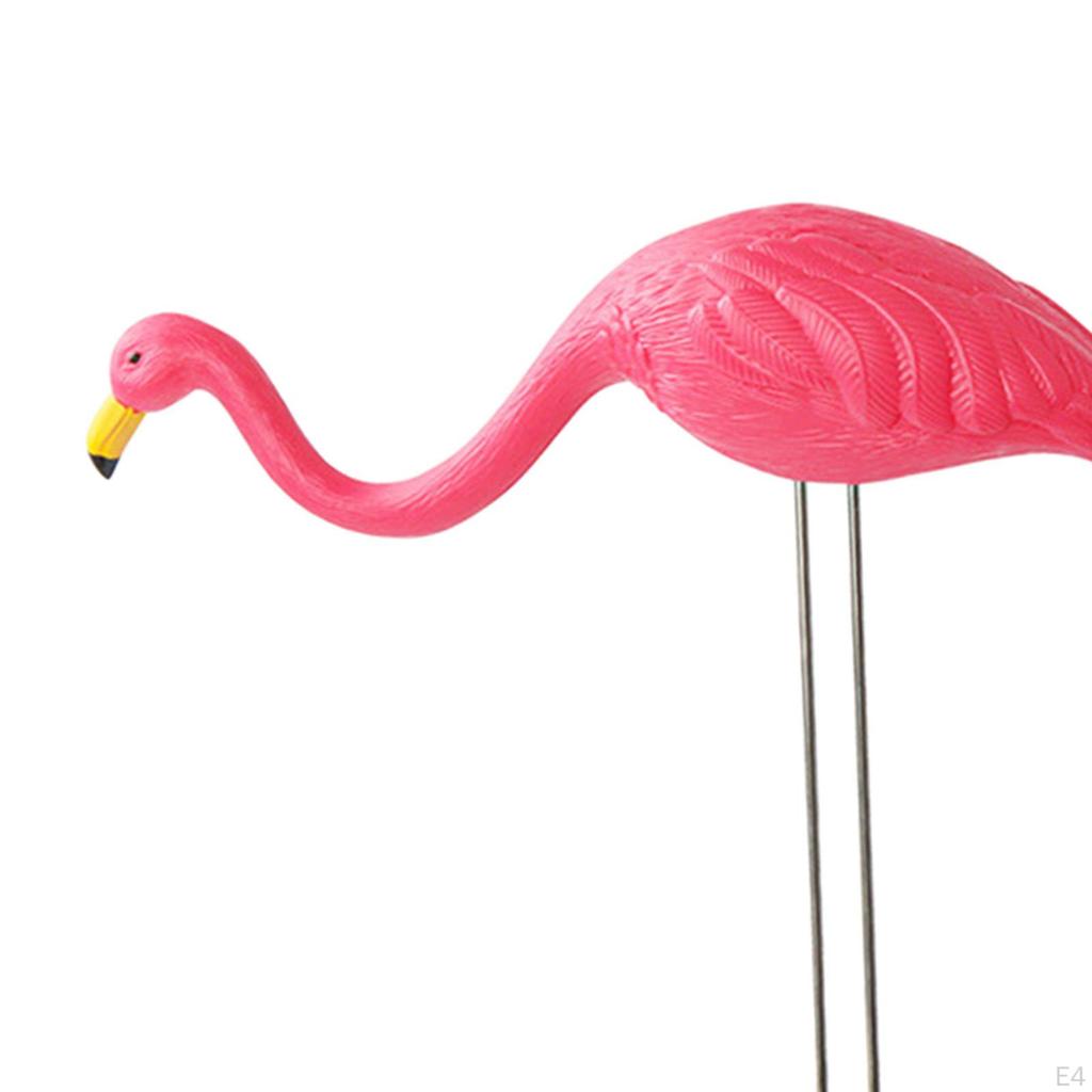 Статуя птицы, фигурка, украшение для двора, лужайка, торт, Топпер, Фламинго, садовая кола, скульптура для цветочного горшка