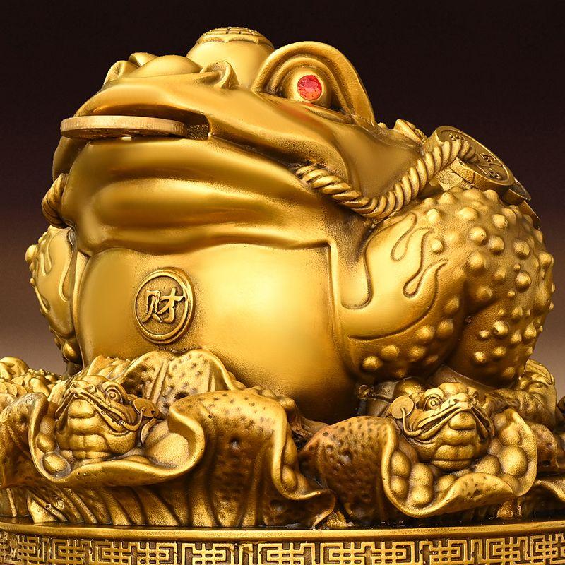 Богатство Все Медь Золотая Жаба Украшение Трехногая Золотая Жаба Сокровище Чаша Сто Богатство Золотая Жаба Украшения для Домашнего Декора