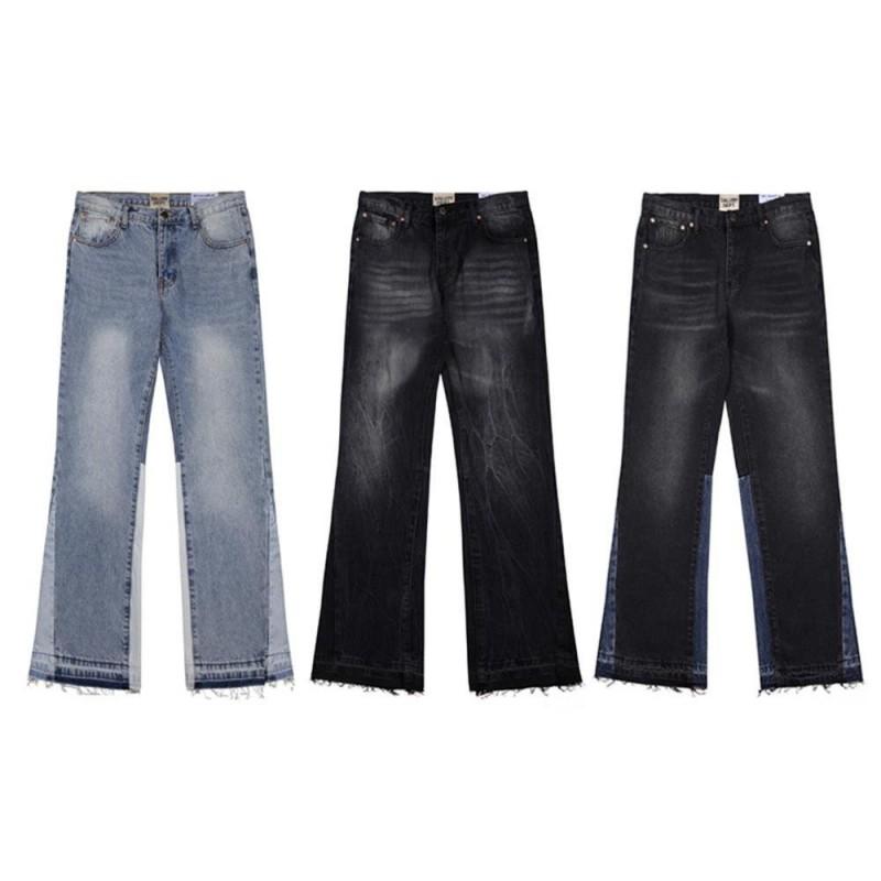 Basic Washed Flared Jeans Men Women Casual All-match Denim Pants Streetwear