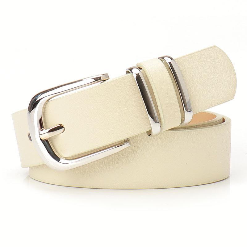 2.8x103см Простой ремень с пряжкой-штифтом с леопардовым узором из ПУ кожи Модный универсальный пояс для женщин для платья, джинсов, костюмов