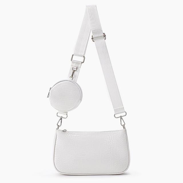 Handbags for Women 2023 Trend Crossbody Bag Women Luxury Crocodile Embossed Square Bag With Small Pouch Female Shoulder Bags