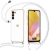Protective Case - BOOLING - for Samsung Galaxy A26 5G - Shockproof Silicone - with Adjustable Cord - White