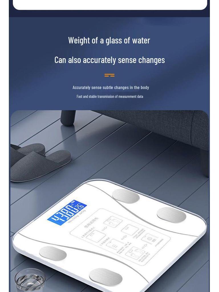 Smart Bluetooth Body Fat & Weight Scale for Health and Fitness