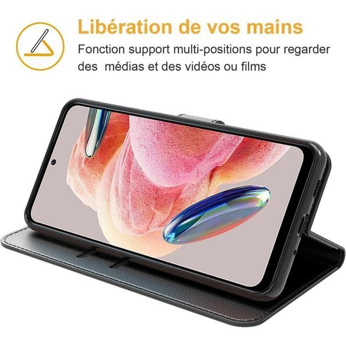 Чехол - Xiaomi - Redmi Note 12 - Защита от царапин - Мягкий - Держатель для карт - Черный