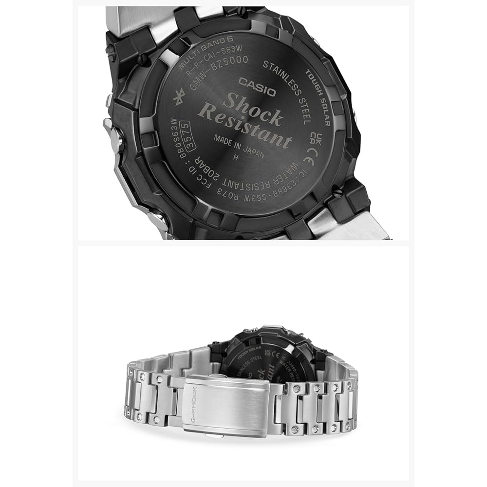 [Casio] Часы G-Shock [Официальный продукт для внутреннего рынка] Полностью металлические MIP LCD Bluetooth Радиоуправляемые Солнечные GMW-BZ5000D-1JF Мужские Серебристые