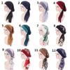 Fashion Headwear Pre-Tied Elastic Chemo Pirate Cap Hair Loss Hat Muslim Turban Cancer Head Scarf
