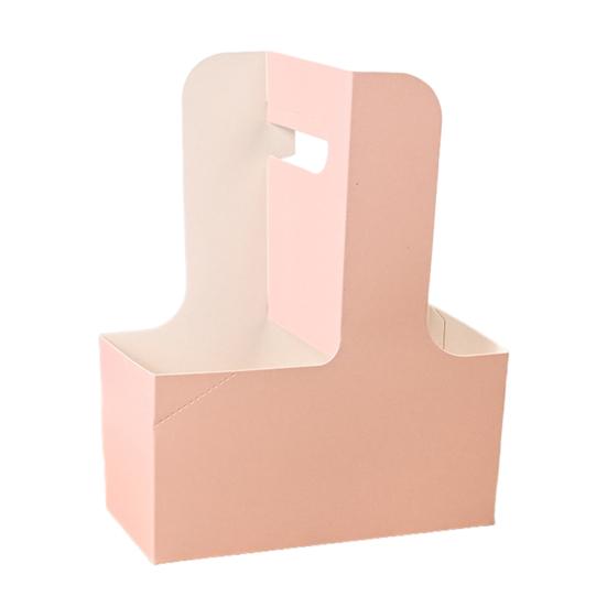 10 шт. одноразовых контейнеров для напитков на вынос, держатель для 2 или 4 стаканов из картона с ручкой, контейнер для горячих или холодных напитков для доставки еды на вынос