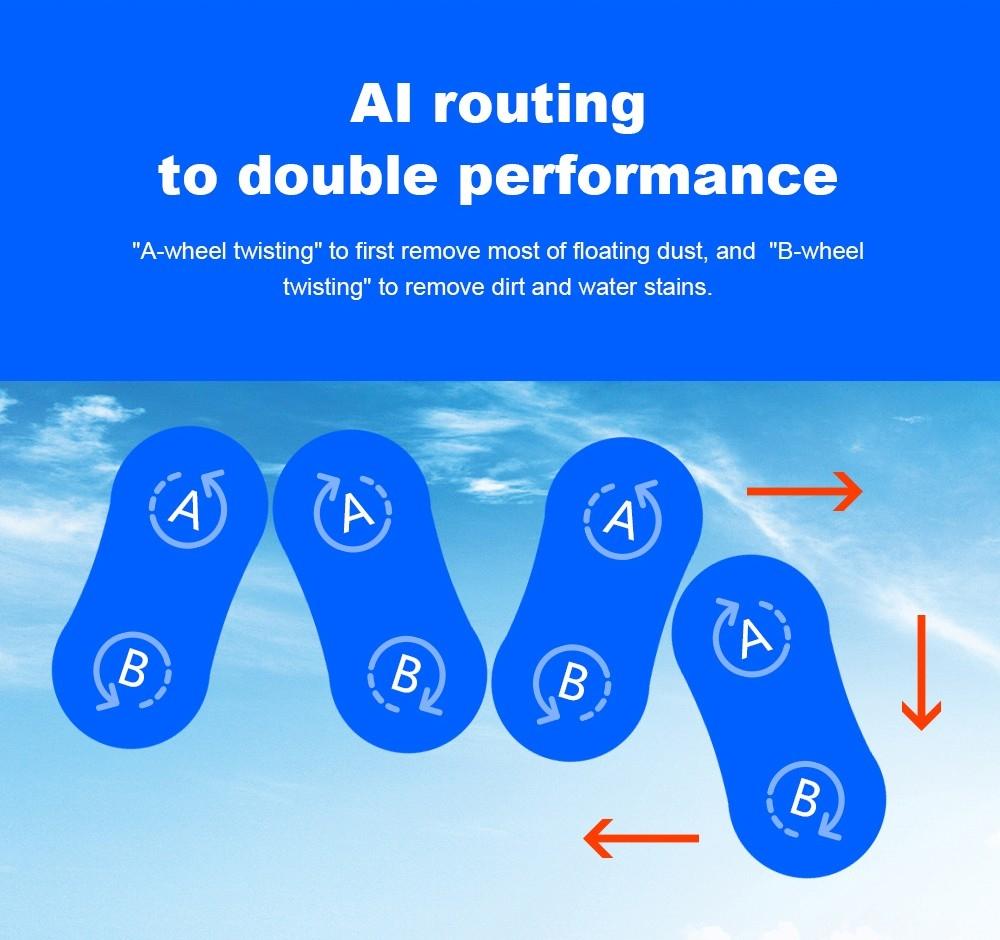 LIECTROUX YW610 Robot Window Cleaner, Single Water Spray, 2800Pa Suction, 30ml Water Tank, Border Detection