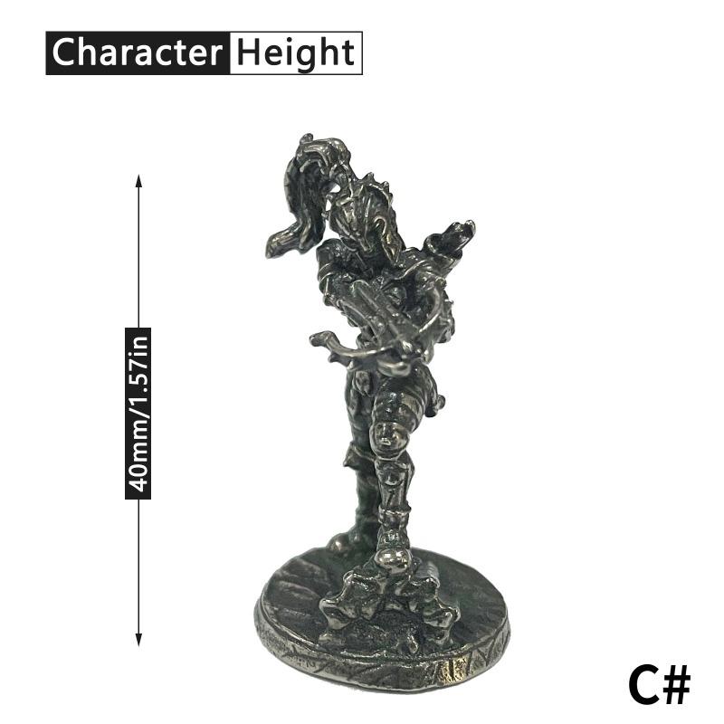 White Copper Metal Warrior Arab Knight Soldier Model Miniature Figurines Board Game Pieces Car Decoration Boy Gift