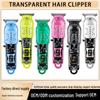 Electric Hair Clipper with LCD Display and Transparent Design for Cross-Border Shaving