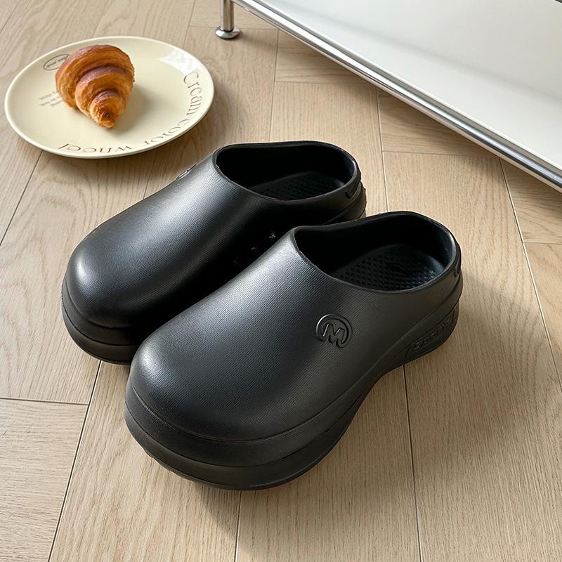 Унисекс мюли с закрытым носком: Шлепанцы медсестры из ЭВА, на одной лямке, пляжные сандалии, обувь для повара