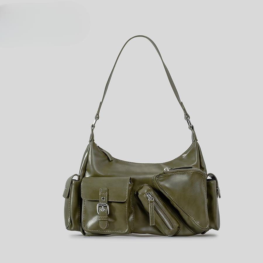 Женская байкерская сумка в стиле ретро Sweet Cool Spice Handbag Большая вместительная сумка через плечо с несколькими карманами