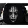 Prank Face Car Headrest Covers Unique Decors For Spooky Themed Interior Decors And Comfortable Neck Support