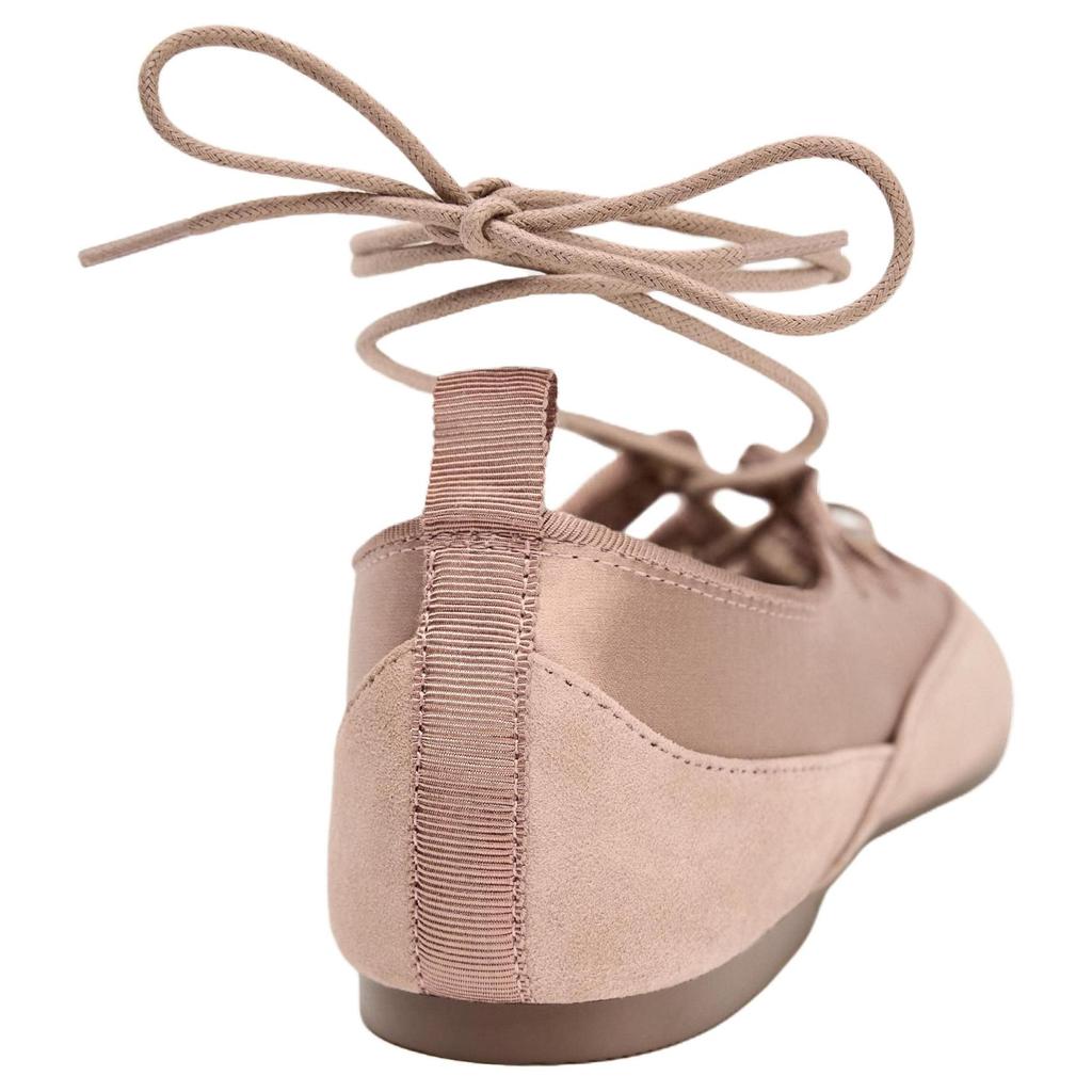 Zara Fashionable Comfortable Personalized Trendy Design With Decorative Contrast Details Round Toe Ballet Flats Women Flats Pink 12545510050