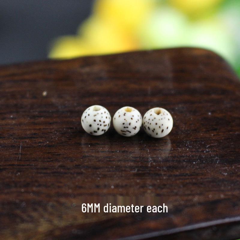 Star and Moon Bodhi Beads: Pure White High-Density 108 Bead Bracelet for DIY Prayer Accessories