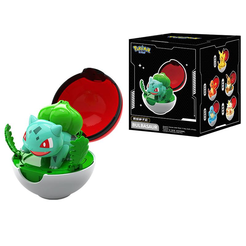 6 styles Pokemon Figure Bulbasaur Eevee Charmander Meowth Squirtle Pikachu action Pokeball elf Ball Toy action Doll kids gift