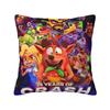 Crashs Bandicoots Cartoon Pillowcase Merch Printed Cushion Cover Decorative Video Game Throw Pillow Case Cover Home Multi-Size