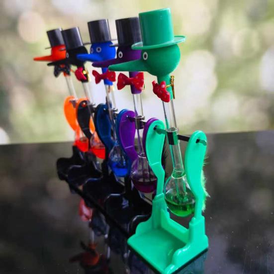 Орнамент «Пьющая птица» со стеклянной трубкой Детская физика Наука Обучение Качающаяся пьющая птица Декорация STEM Образовательная игрушка