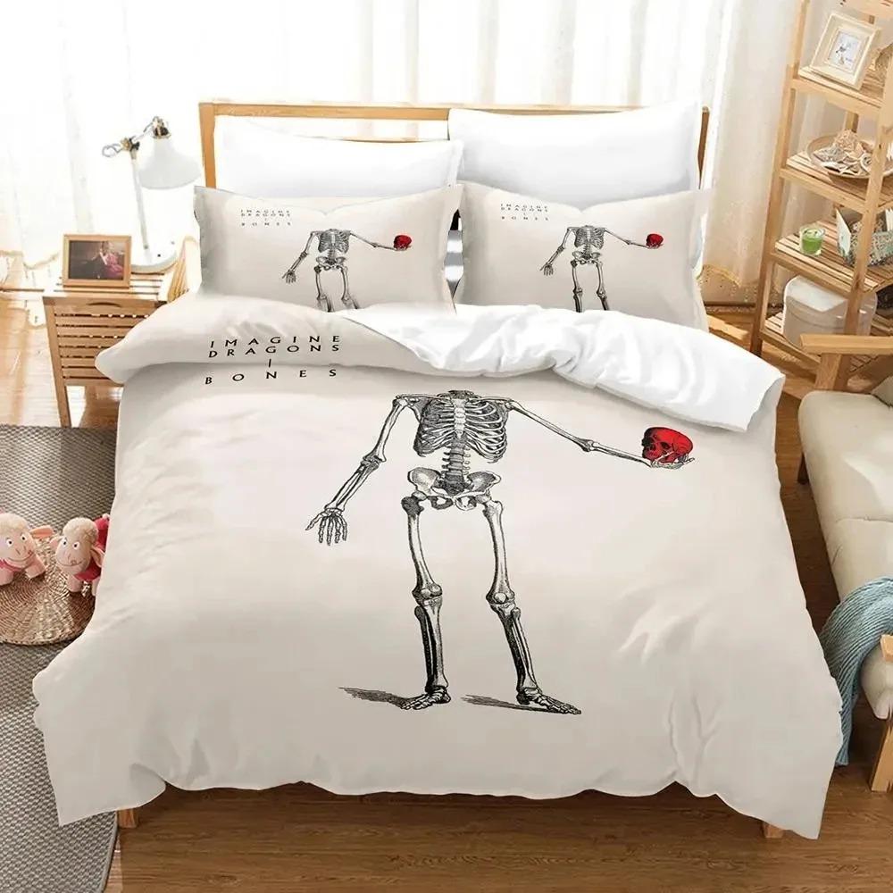 3D-принт Imagine Dragons Обложка альбома Постельное белье Пододеяльник Постельный комплект Пододеяльник Наволочка Одеяло King Queen Size Мальчики Взрослые