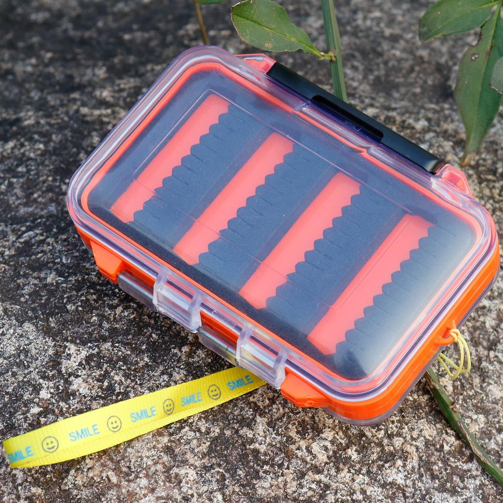 Kylebooker Fly Fishing Flies Foam Box Waterproof Fishing Double Sided Tackle Box Storage For Fishing Hook