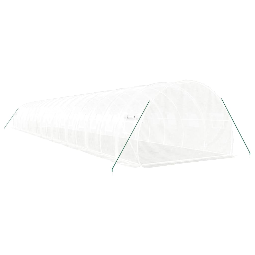 Greenhouse with Steel Frame White 54 m² 18 x 3 x 2 m