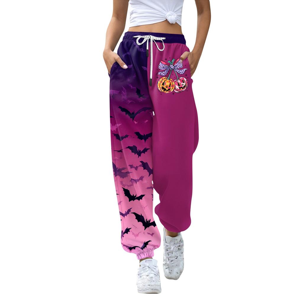 Women's Casual Fashion Sweatpants Halloween Printed Casual Pants