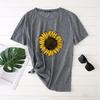 Sunflower Women's 3D Digital Printed Short Sleeved Pure Cotton T-shirt