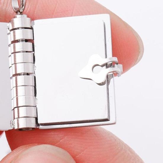 Ожерелье с подвеской в виде книги, женское ожерелье-цепочка для свитера, открывающаяся и закрывающаяся книга, подвеска, ювелирный аксессуар для свиданий, повседневной одежды, банкета