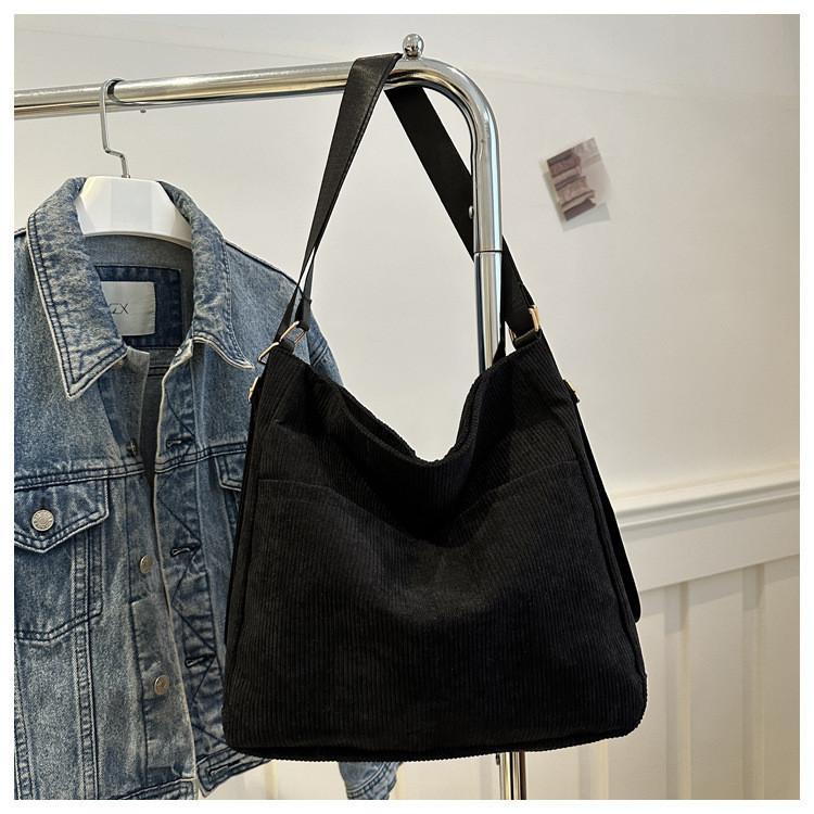 Street Fashion Large Capacity Nylon Tote Crossbody Bag For Women In Brown