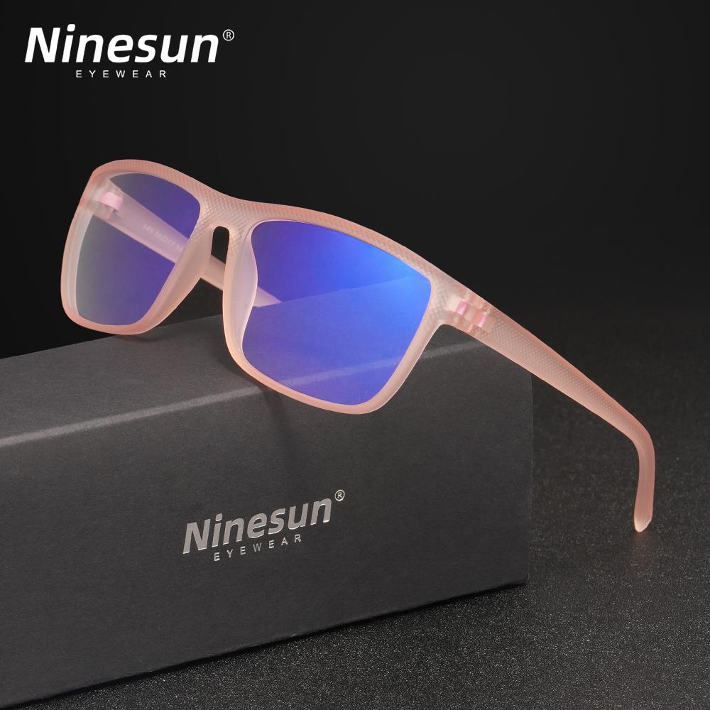 NINESUN Causal Blue Light Blocking Glasses TR90 Frame Women Men Anti Blue Light Eyewear Transparent Lens Optical Eyegalsses