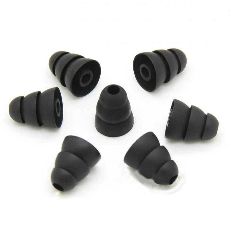12 PCS/6 Pairs Three Layer Silicone Pads In-Ear Earphone Covers Cap Replacement Headphone Tips Earbuds Ear Pads for Headset