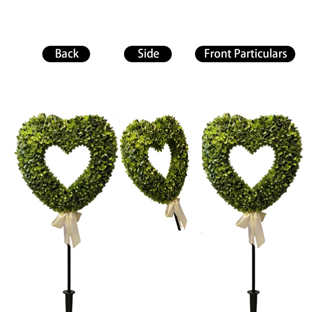 Шарпиар из самшита в форме сердца с бантом сверху