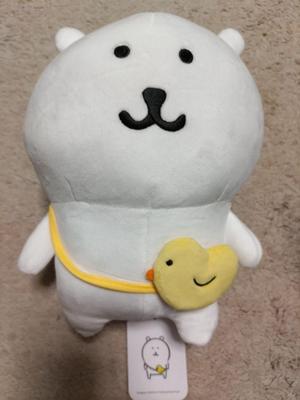 [Б/У] NONGDOMGOM Корейская версия плюшевой игрушки Jibun Tsukkomi Kuma, с карманом в виде цыпленка