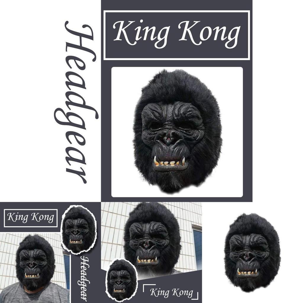 Premium Quality Halloween Cosplay Gorilla Dress Hood Mask Ideal For Spooky Party Accessories And Decorations