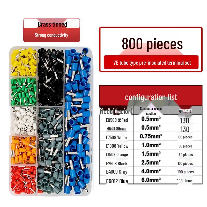 VE Type Copper Tube Cold-Pressed Terminal Pin Set