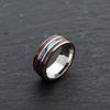 Hand-decorated Inlaid Wood Grain Imitation Shell Titanium Steel Ring European and American Popular Jewelry