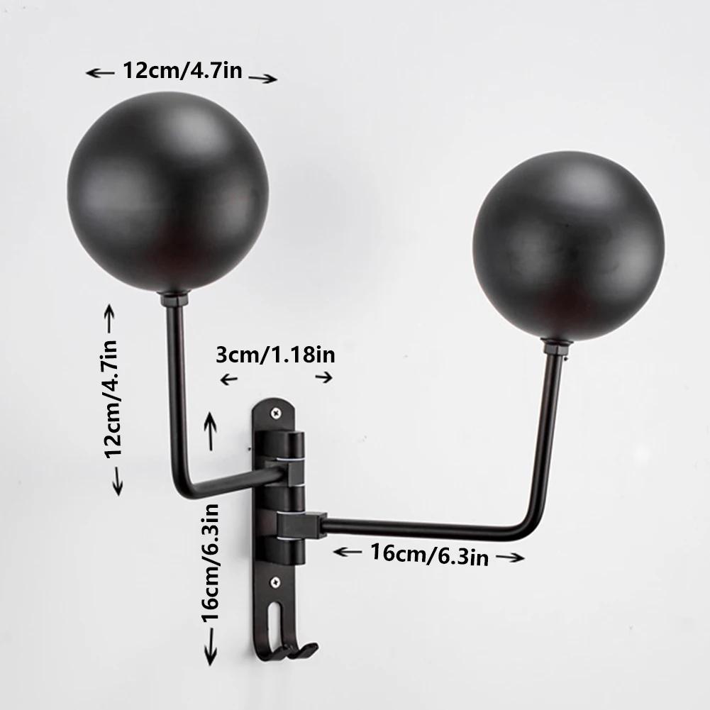 Новый настенный держатель для шлема мотоцикла, вращающийся на 180°, вешалка для шлема, подставка для шлема, стойка для хранения с двойным крючком для шлемов велосипеда