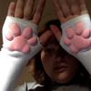 Cute 3D Silicone Pink Cat Claw Paw Pads Soft Fingerless Fluffy Sun Protection Cool Sleeves Cute Gloves Long Tube for Women