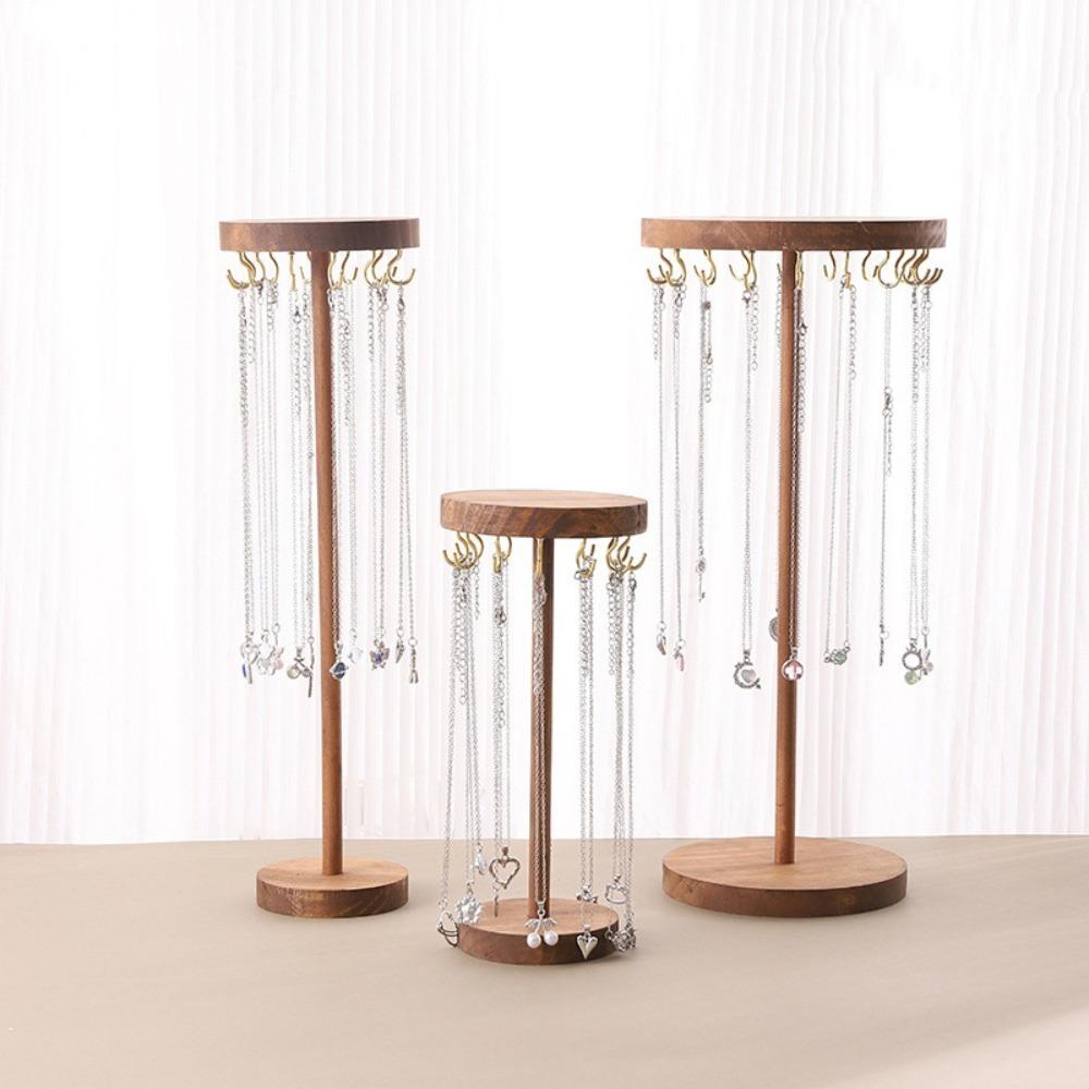 Деревянная подставка для украшений, разборная стойка для хранения браслетов, простой органайзер для ожерелий, украшения