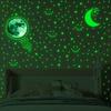 Светящийся декор для стен-наклейки, светящиеся наклейки на стены, настенный художественный декор, сделай сам, светящиеся в темноте-наклейки на стены для детей, девочек, спальни