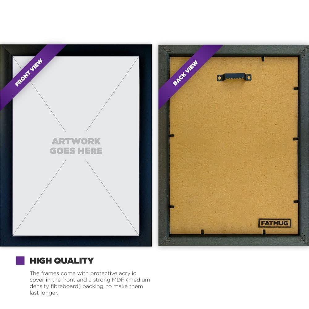 Настенные картины в рамке с вдохновляющими цитатами для офиса и дома — набор из 4 шт. — «Счастье», смола