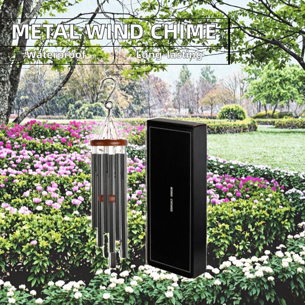 Overseas Warehouse Spot Metal Aluminum Tube Waterproof 33in Wind Chime Commemorative Music Garden Ornament Decoration