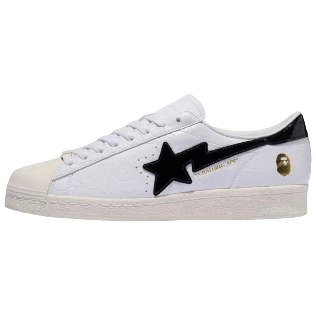 Superstar Bape x Superstar Adidas Originals Винтаж 'Белый Черный' JR2701