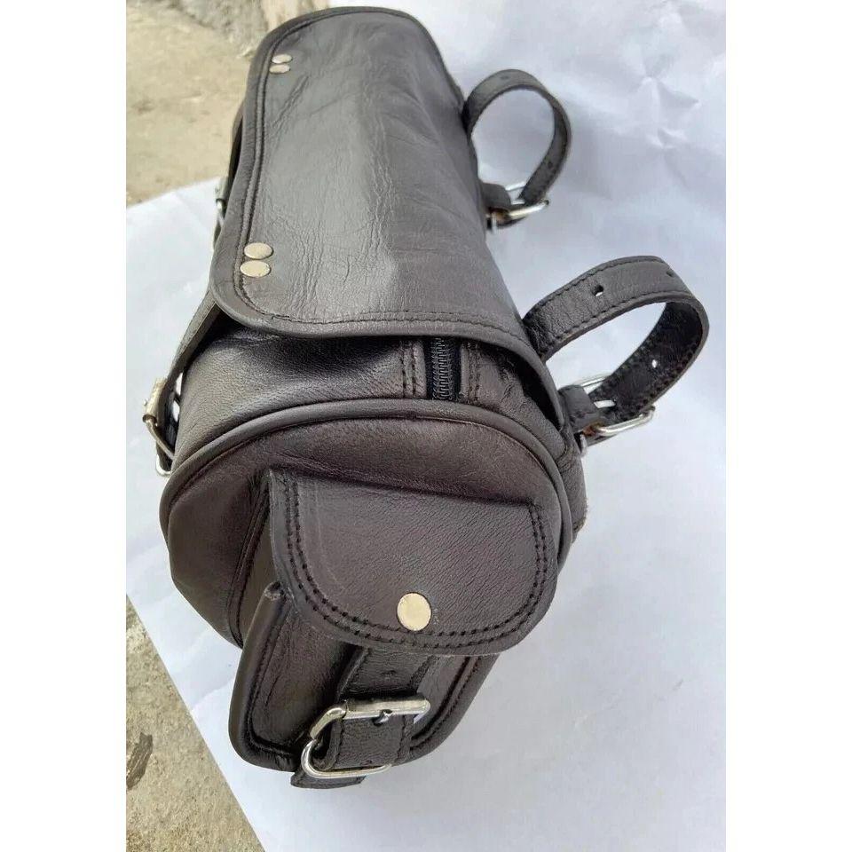 Новая СУМКА ДЛЯ ИНСТРУМЕНТОВ ДЛЯ МОТОЦИКЛА МОТОЦИКЛ НАТУРАЛЬНАЯ 100% КОЖА СКРУТКА ДЛЯ ИНСТРУМЕНТОВ СУМКА НА СЕДЛО